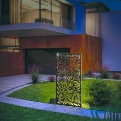 Nortene Panneau Décoratif Solaire En Métal, Motif Feuillage - Batterie Rechargeable - 60 X 120 Cm -NORTENE Soldes Boutique 20288827 4