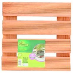 NORTENE Support à Roulettes Bois FSC Lasuré FLORA ROLL LASURE - Carré 30 X 30 Cm - Brun -NORTENE Soldes Boutique 27854714 3