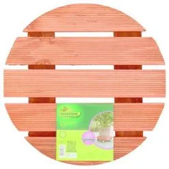 NORTENE Support à Roulettes Bois FSC Lasuré FLORA ROLL LASURE - Ø 40 Cm - Brun -NORTENE Soldes Boutique 27854717 3