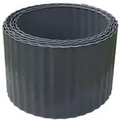 Nortene Bordure Acier Ondulé - 600 X H 14 Cm - Gris Foncé