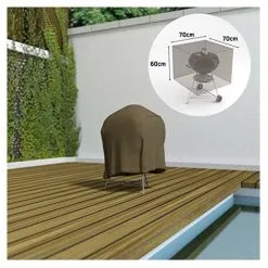 NORTENE HOUSSE BARBACOA PETITE IMPERMÉABLE COULEUR MARRON CLARO 70 X 70 X 60 CM