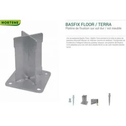 Base Basfix Terra Pour Poteau Alupost Nortene 10x10x70cm -NORTENE Soldes Boutique 52188628 3