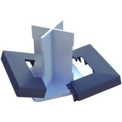 Cache De Fixation Nortene Gris 3,5x16x31,5cm 2pcs