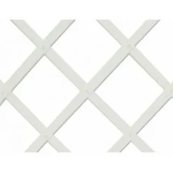 Trelliflex Treillis Plastique 0,5x1,5m Couleur White Profilé à Lattes 22x6mm Nortene.