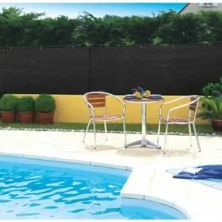 Nortene Brise Vue Tissé 95% Occultant - Noir- 1,2 X 10 M TOTALTEX