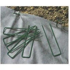 NORTENE - Agrafes Fixsol Métal Plastifié Vert 3.5 X 17 Cm - Lot De 10