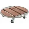 Nortene Support à Roulettes Bois Et Métal "Flora Roll Metal Wood" - 35 Cm -NORTENE Soldes Boutique 9026076 1
