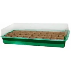 Nortene Mini Serre "Growing Kit" Avec Plaque Biodégradable - 6 X 6 Cm
